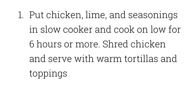 SLOW COOKER CHICKEN TACOS 