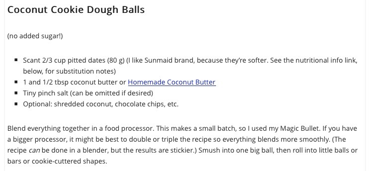 😄 No Bake/ No Sugar - Coconut Cookie Dough Balls😄