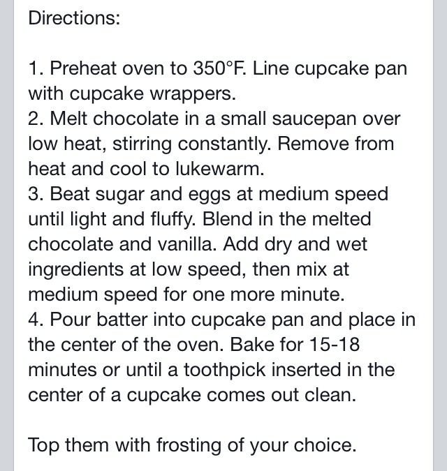 Gluten Free Chocolate Cupcakes 