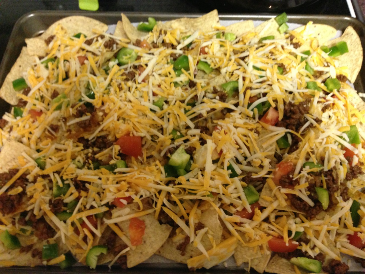 Add another layer of chips and repeat steps
Put in oven at 350 for 10 mins