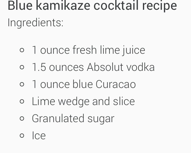 Blue Kamakasi Recipe!!!