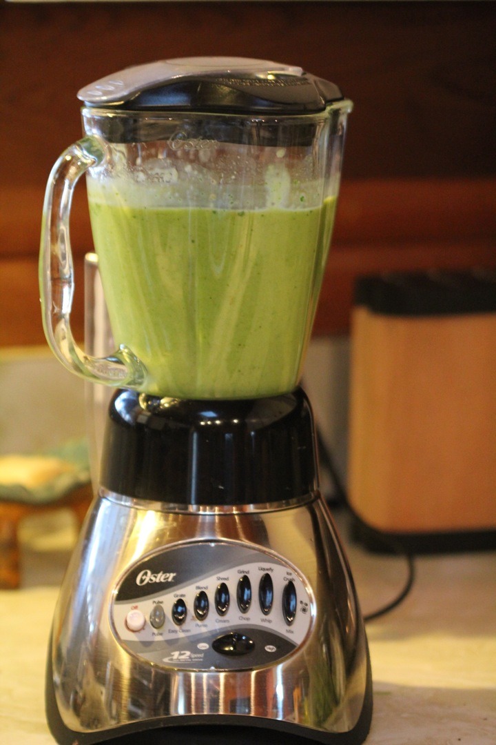 Wash everything, then toss in your juicer or blender, and hit the “on” button. If you’re blending, add a cup of water to help liquefy your fruit.
The concoction will start out as a light green–and–fuchsia affair, but thanks to the beet, it’ll become a deep magenta when stirred