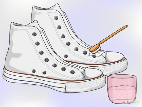 
Scrub the paste over the shoes. Dip a clean toothbrush or nail brush into the homemade cleanser. Scrub the surface of the shoes all over with the same brush, cleaning all sides and focusing on any especially dirty areas.