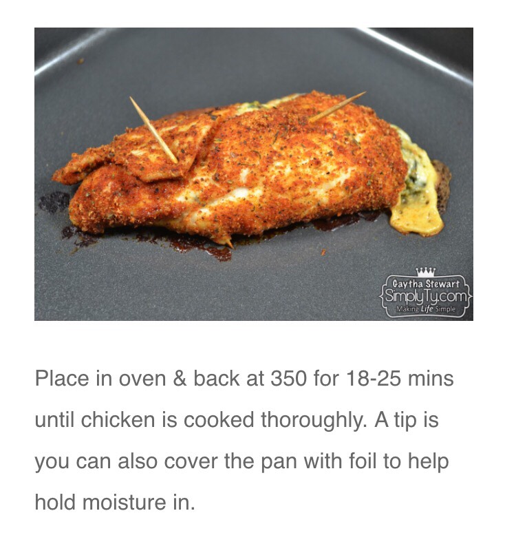 Spinach Dip Stuffed Chicken Breast!!