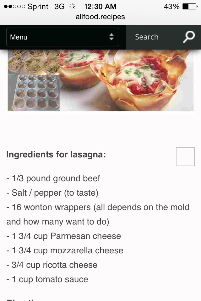 Lasagna Cupcakes