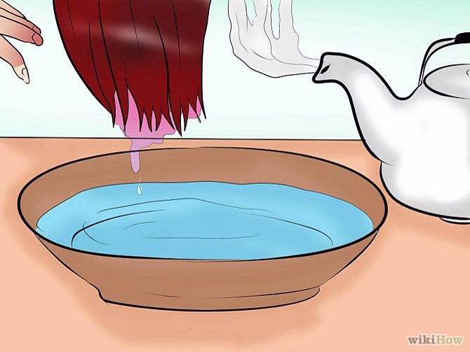 Then dip your hair in the bowl 
Tip : for light hair 15 minutes 
        for dark hair 30 minutes