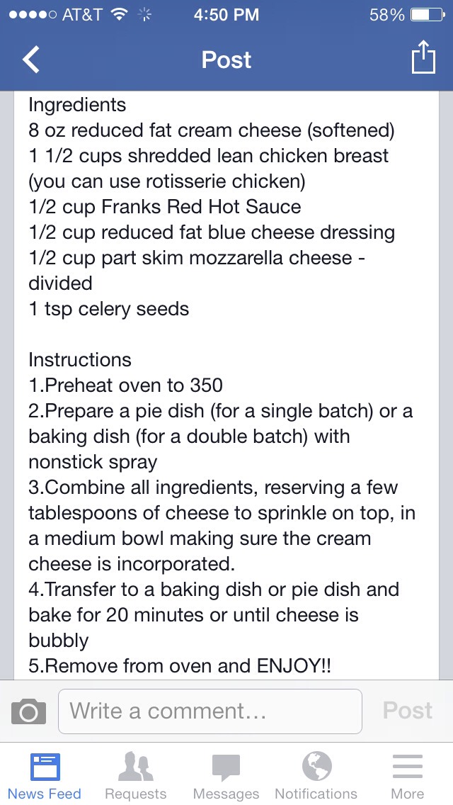 A Healthier Version Of Buffalo Chicken Dip *** GrEaT iDeA For Your Super Bowl Plans *** Must Have!!!