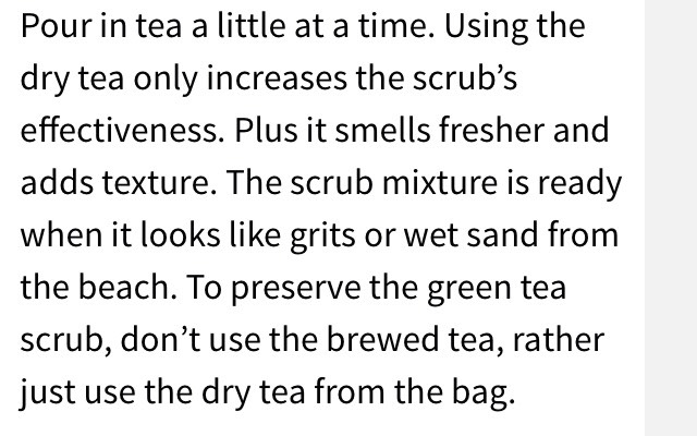 GREEN TEA SUGAR SCRUB! 