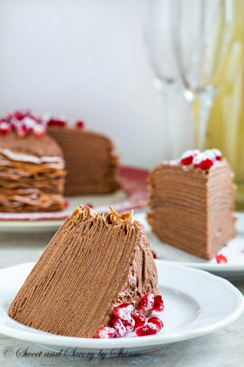 chocolate mousse crepe cake