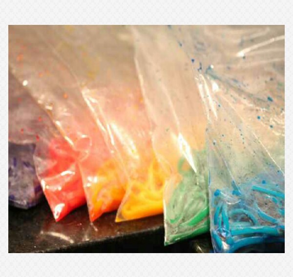 Rainbow Pasta With Parmesan Cheese Clouds! 