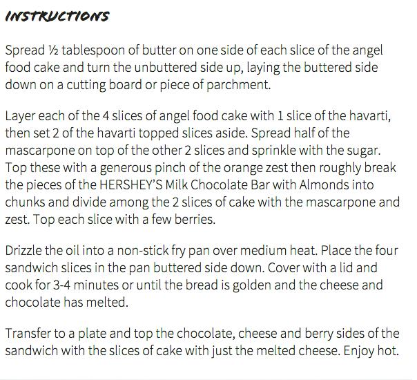 Raspberry And Chocolate With Almonds Grilled Cheese #tipIt