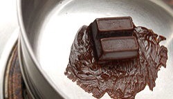 Ingredients: 
2 bars of dark chocolate
2/3 cup of milk
1 teaspoon of sea salt
3 tablespoons brown sugar.

Steps:
1. Heat nutty dark chocolate in a boiler.3 minutes will work well.