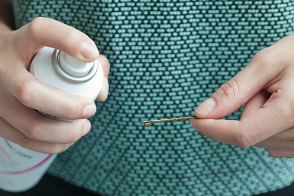 If you’re getting an updo, your stylist will tell you to come in with unwashed hair, because the oils will keep the style and the flyaways will stay under control. When you’re doing a casual updo at home, use dry shampoo to keep it in place. It helps to hold your bobby pins in as well!