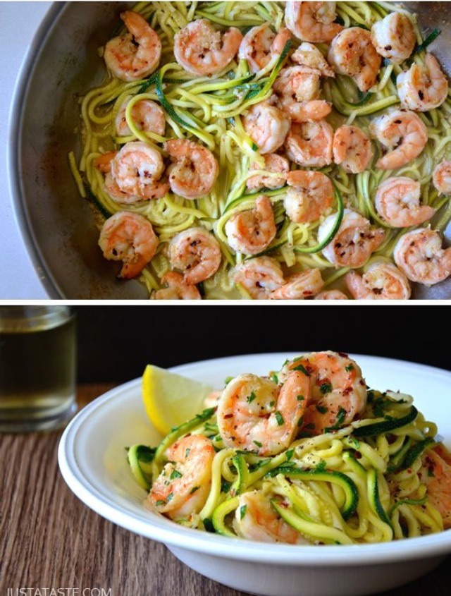 Zucchini Pasta With Shrimp