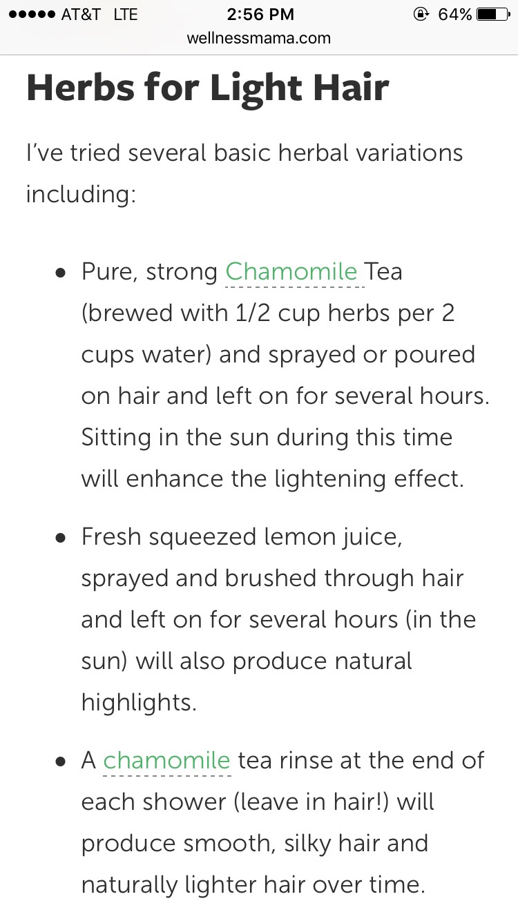 Natural Hair Color Recipes