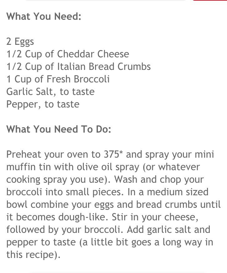 Delicious Broccoli And Cheese Bites!
