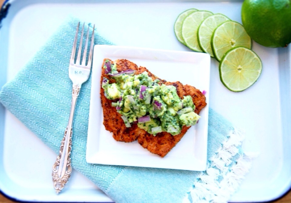 ❤️ Grilled Salmon With Avocado Salsa ❤️