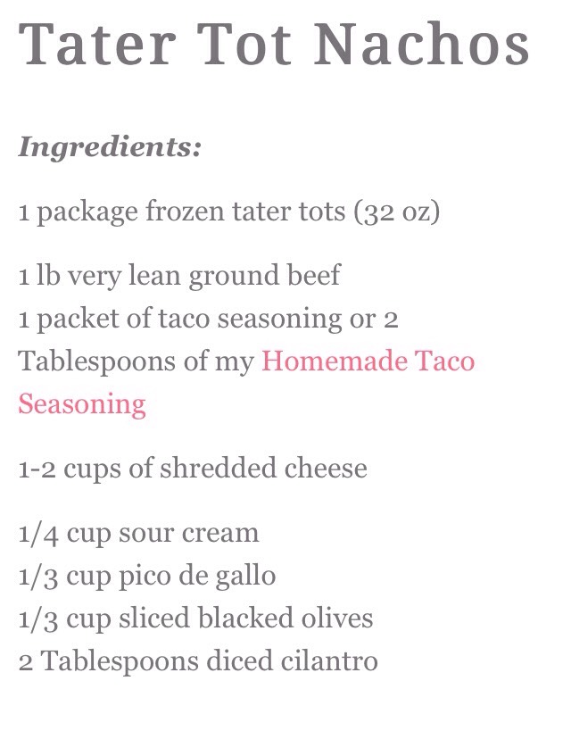 Tater Tot Nachos 🍴🍴