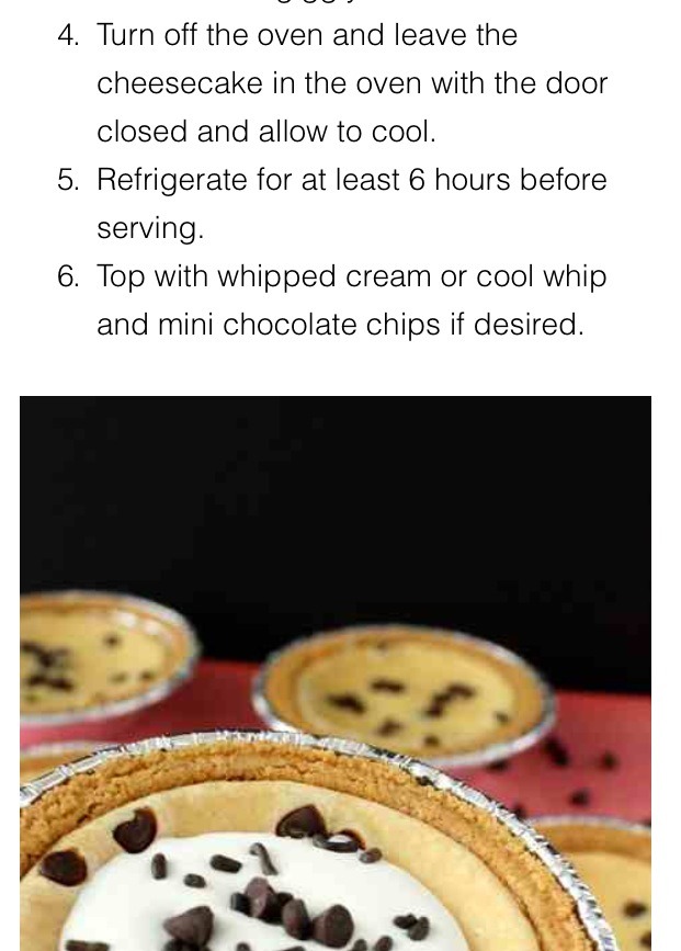 💥 Mini Chocolate Chip Cheesecakes💥😋