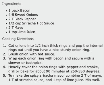 Bacon Wrap Onion Ring