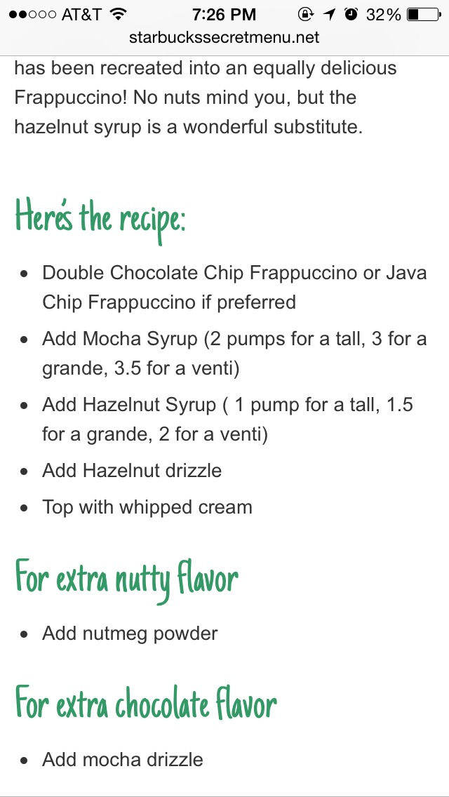 Starbuck Secret Menu Pt. 2