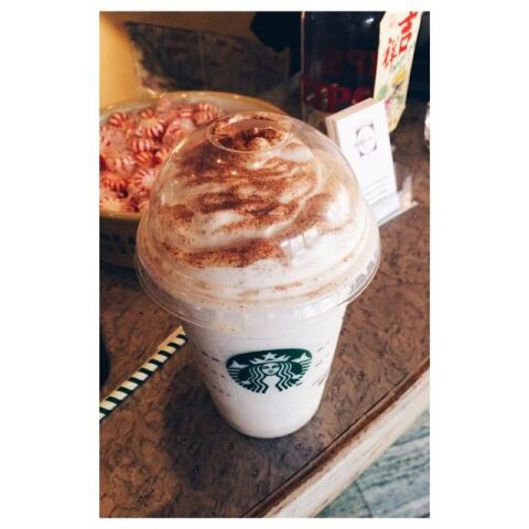Cinnamon Roll Frappuccino
Add two or more pumps of cinnamon dolce syrup to a Vanilla Bean Frappuccino.
