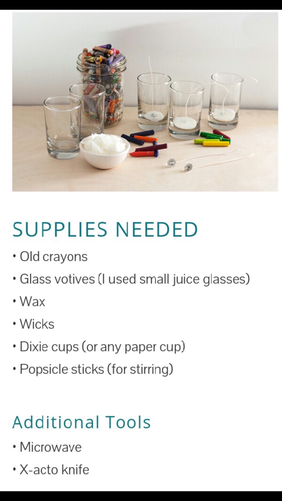 DIY Crayon Candles