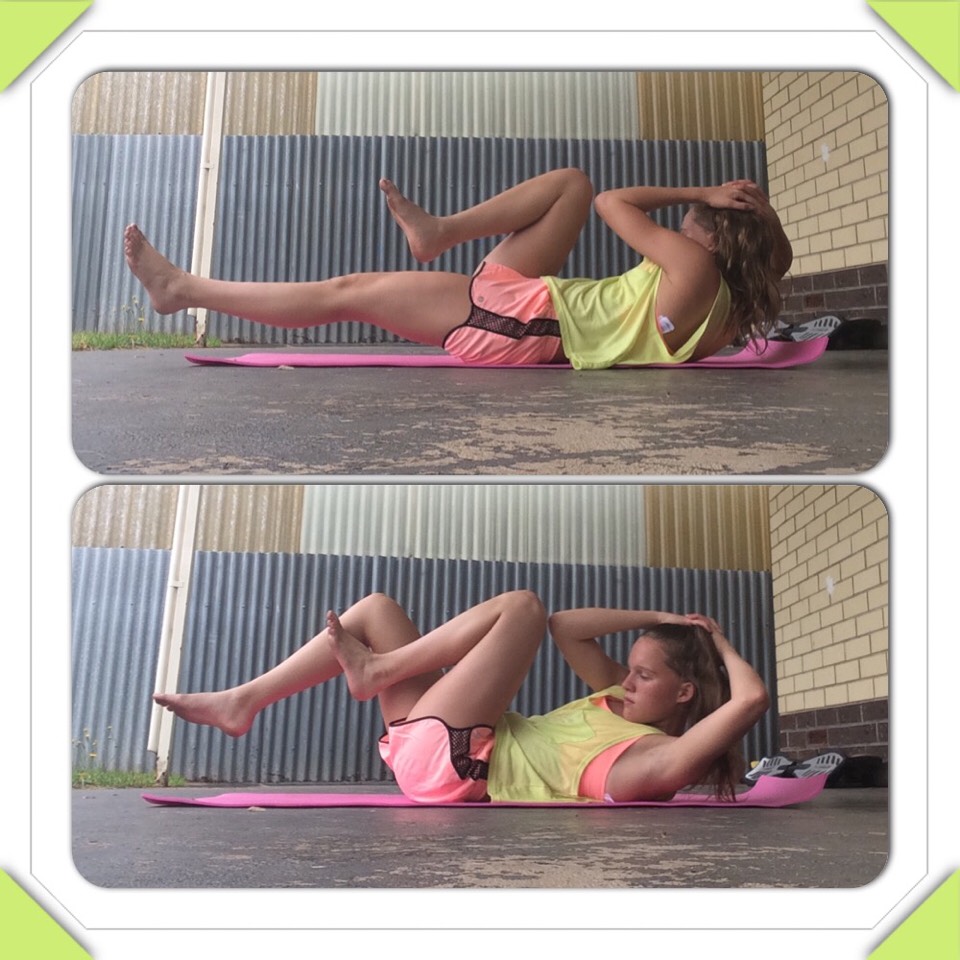 By this stage, you should be feeling a burn in your stomach. If not add more. 

This bicycle workout is to be done 20x on each side.