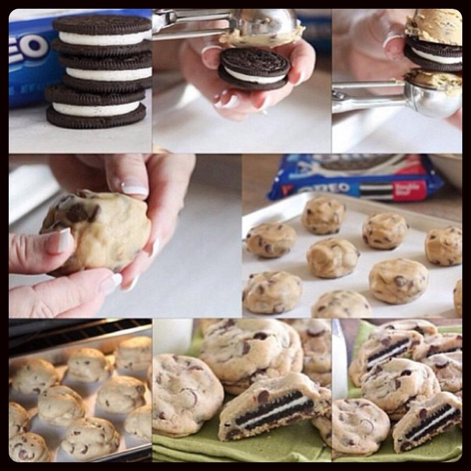 Stuffed Chocolate Chip Oreo Cookies