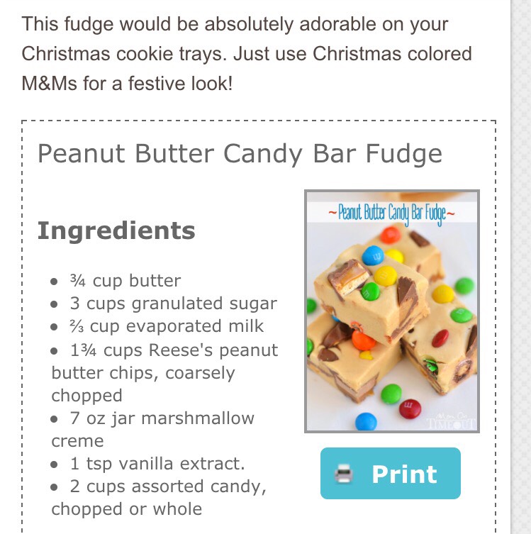 Peanut Butter Candy Fudge Bar