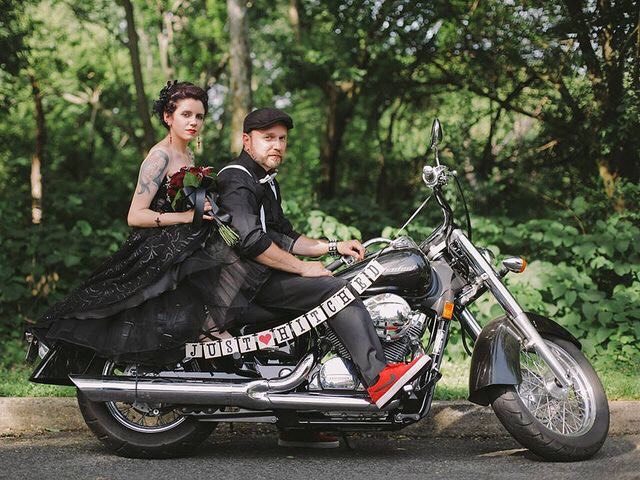 Harley fanatic? Roll out on your own two-wheeled "Just Hitched" vehicle and catch the eye of everyone you pass!