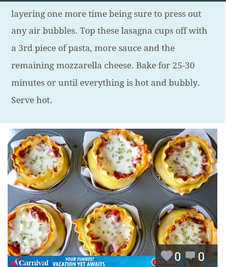lasagna cups