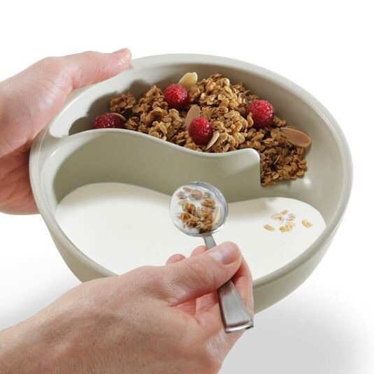 --> Never Soggy Cereal Bowl
-> It’s also great for chips and dip, soup and crackers, or cookies with milk 