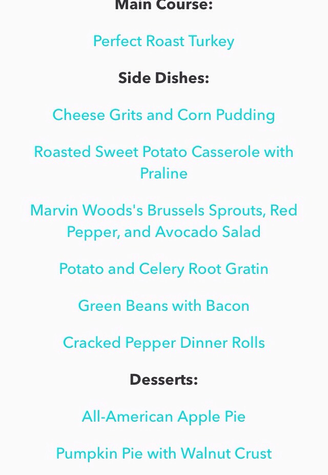 Thanksgiving Menu Plans #friendsgiving