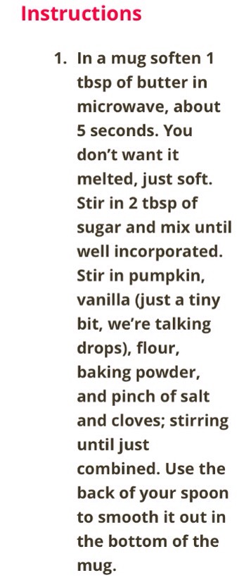 💥Pumpkin Coffee Mug Cake💥