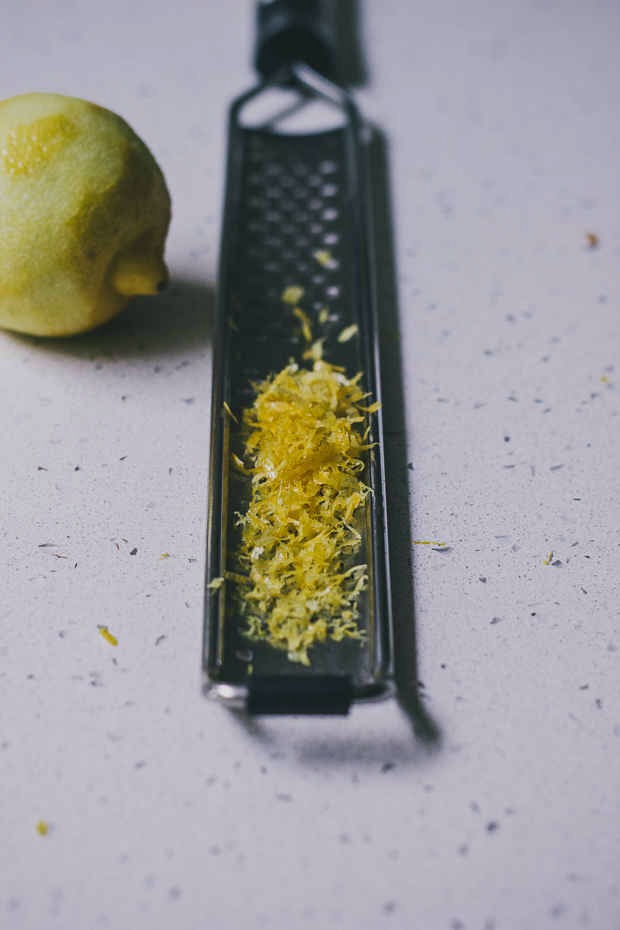You need about 2 tablespoons of lemon zest.