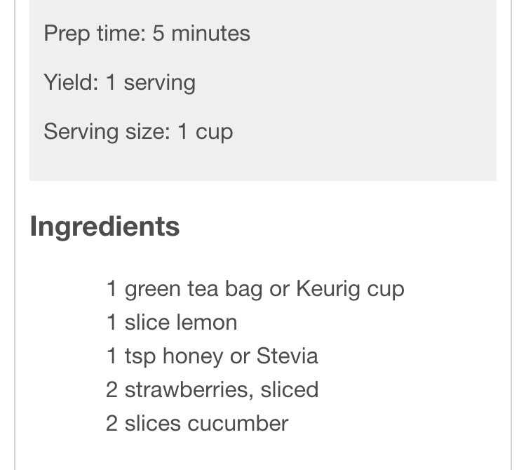 Detox Iced Green Tea (weight Loss)
