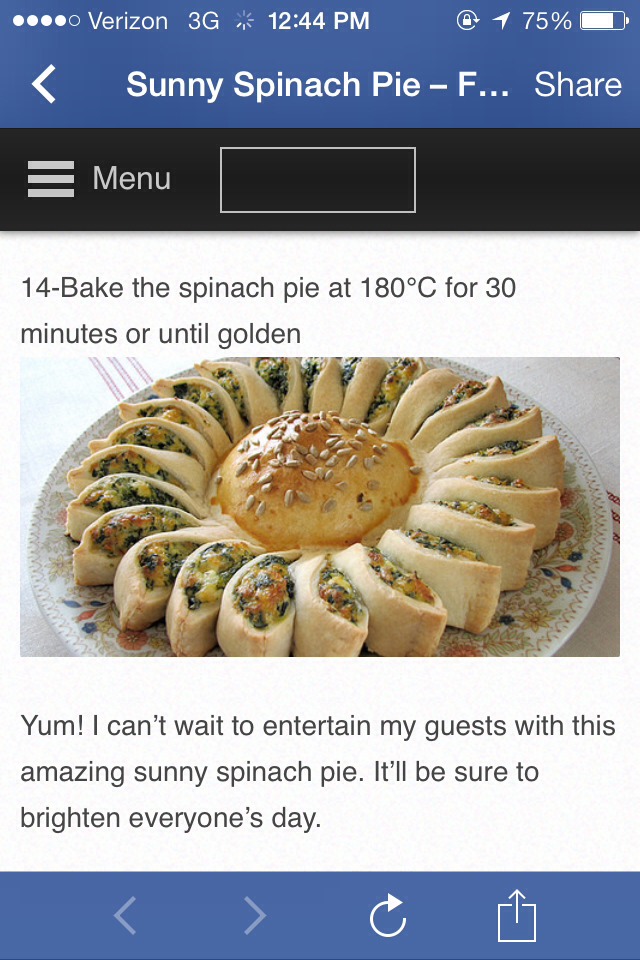 Sunny Spinach Pie 