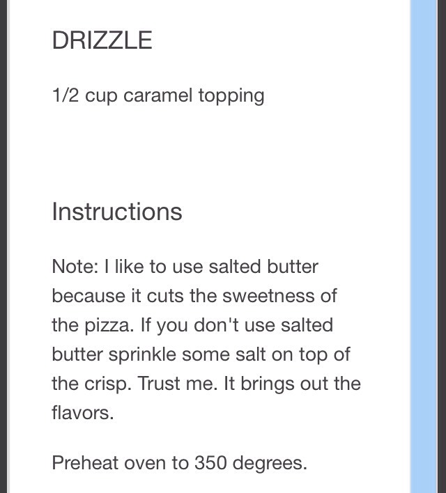 Apple Crisp Pizza