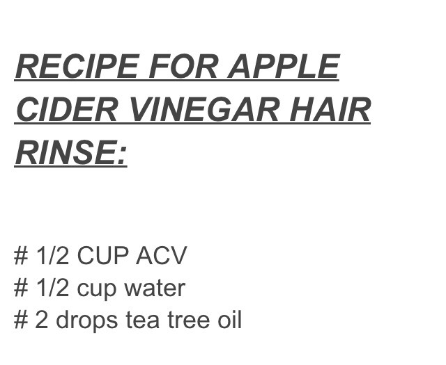 "DIY APPLE CIDER VINEGAR HAIR RINSE"