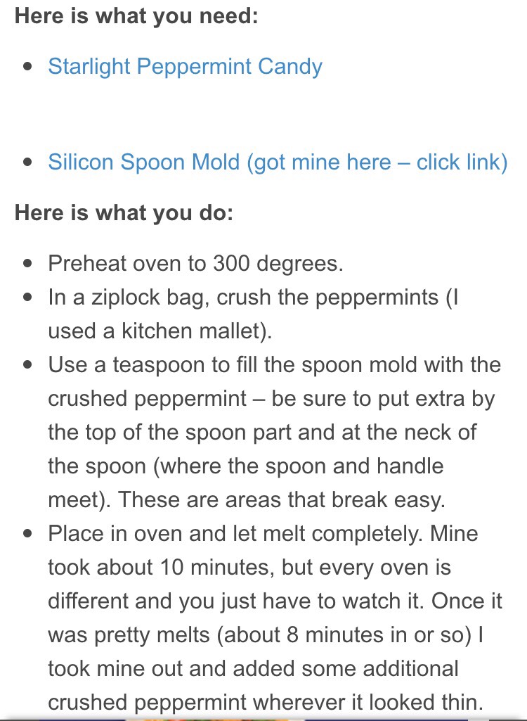 ❣Diy Peppermint Candy Spoons❣