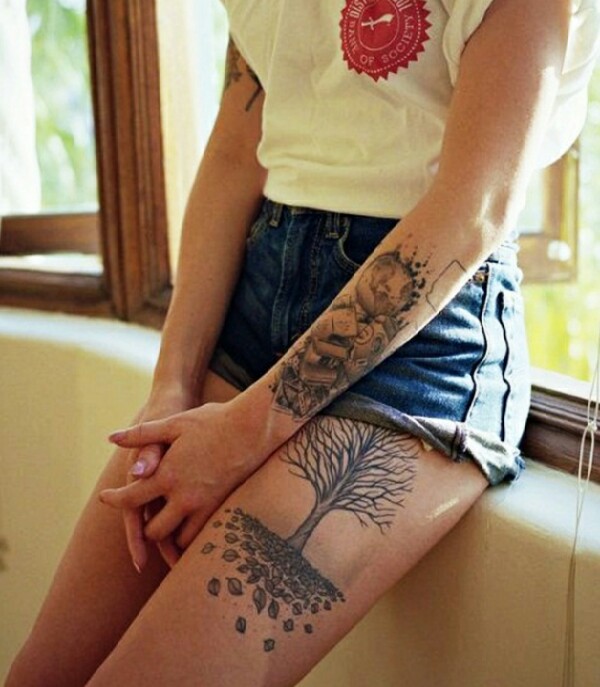 Sexy Thigh Tattoos And Designs For Women! 