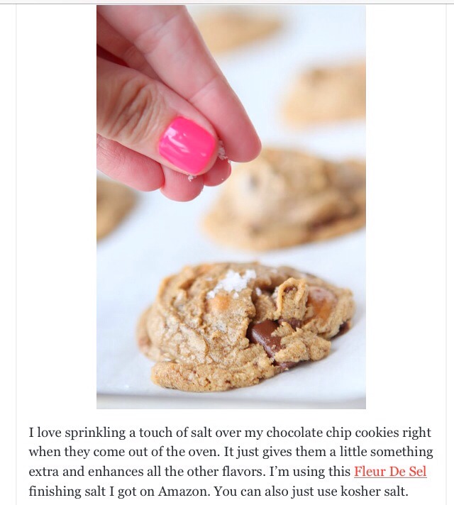 " Brown Butter Salted Caramel Mocha Cookies"๐