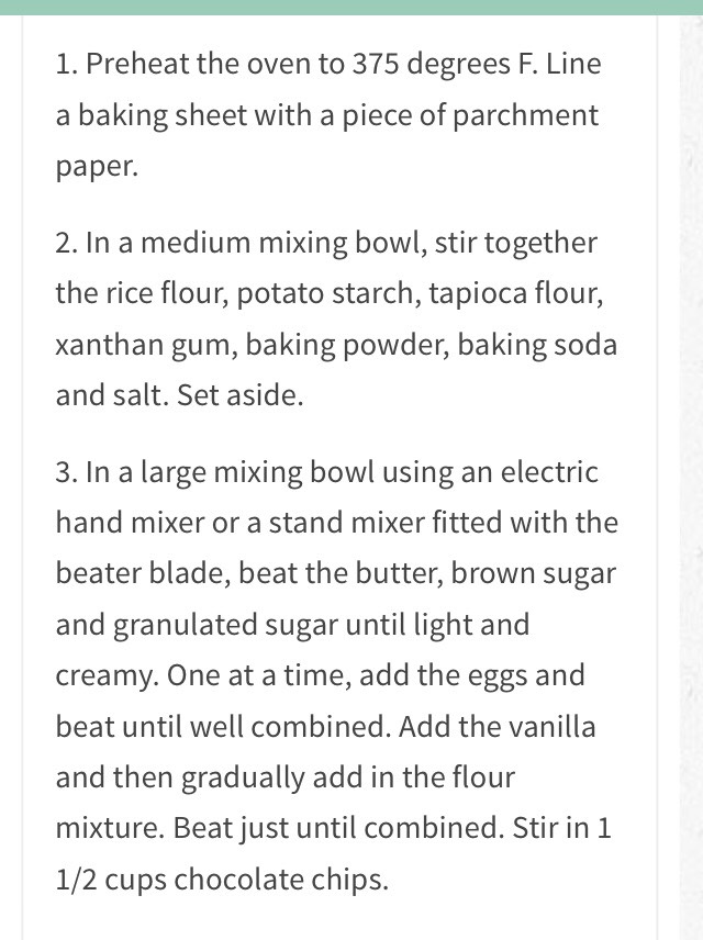 Gluten Free Chocolate Chop Cookies 