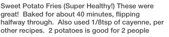 Healthy Sweet Potato Fries!
