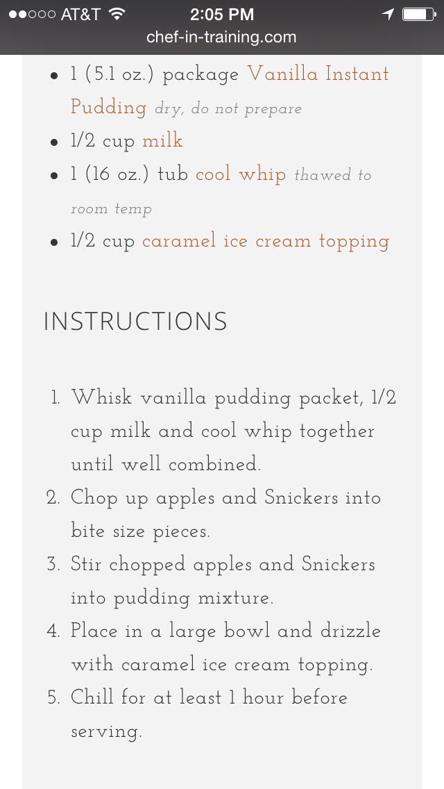 OMG! Snicker Caramel Apple Salad π
