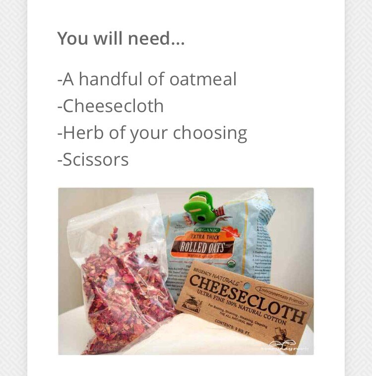 Oatmeal And Herb Bath Bags! Perfect For The Skin