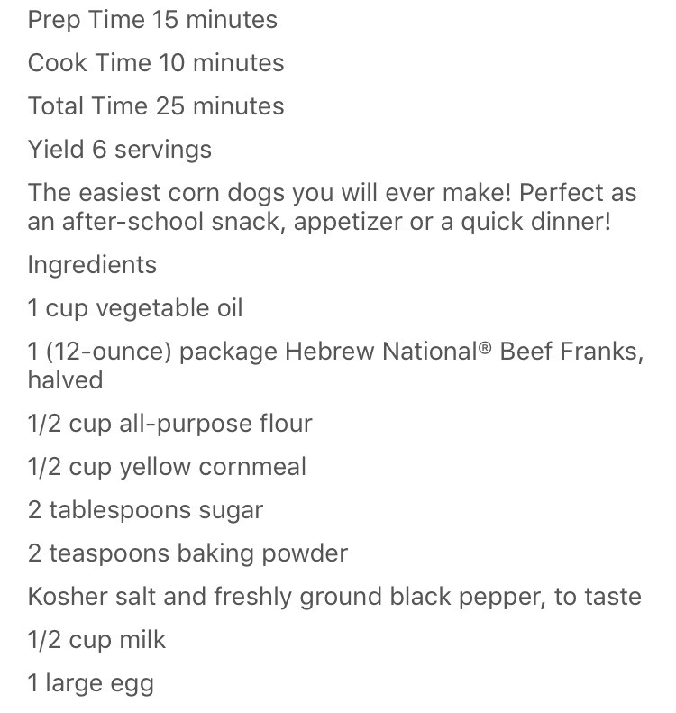 Easy Homemade Mini Corn Hotdogs