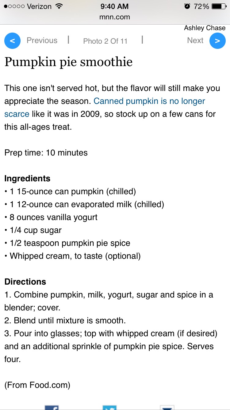 REALLY Simple And DELICIOUS Pumpkin Pie Smoothie!
