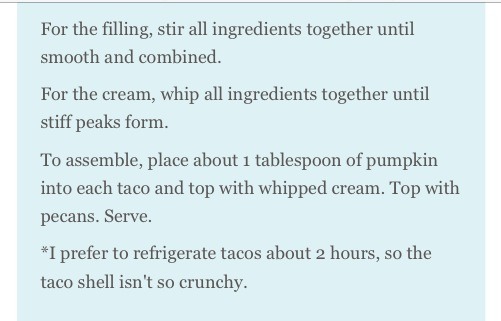 🎃Pumpkin Pie Mini Tacos🎃